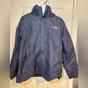 The North Face navy blue windbreaker jacket with roll up hood-men’s xl